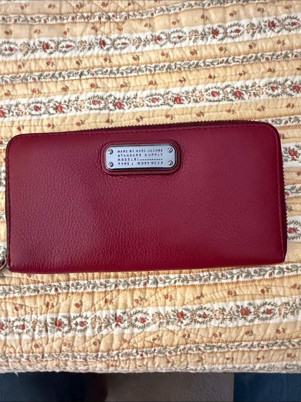 Marc Jacobs leather burgundy wine colored  wallet